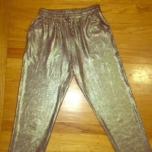 Fun, gold, comfy pants!